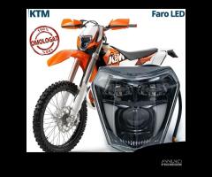 FARO LED Moto KTM OMOLOGATO Luce Bianca POTENTE