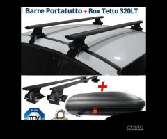 Baule BOX Tetto + BARRE Portapacchi per Seat Leon