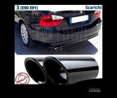 TERMINALI di Scarico NERI per BMW SERIE 3 E90 E91