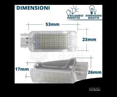 Luci LED Interne Vano PIEDI VW POLO 6R 6C BIANCHE - 9