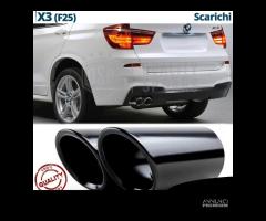 TERMINALI di Scarico per BMW X3 F25 Finalini NERI