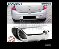 TERMINALE Scarico OVALE per DACIA SANDERO Cromato