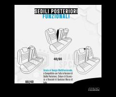 SET COPRISEDILI per Jeep Cherokee in PELLE Nera - 12