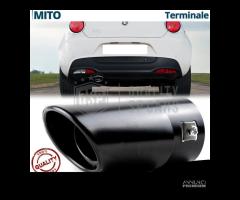 TERMINALE Scarico per ALFA ROMEO MITO Ovale NERO