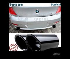 TERMINALI di Scarico NERI per BMW Serie 6 E63 E64