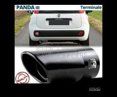 TERMINALE di Scarico per FIAT PANDA 3 OVALE NERO