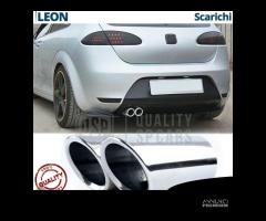 TERMINALI di Scarico per SEAT LEON 1P CROMATI - 1