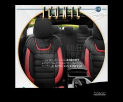 COPRISEDILI per Bmw X4 X5 X6 Pelle Rossa Alcantara