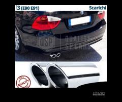 TERMINALI Scarico per BMW Serie 3 E90 E91 CROMATI