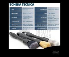 3 Pennelli Pulizia INTERNI Detailing Professionale