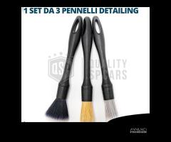 3 Pennelli Pulizia INTERNI Detailing Professionale