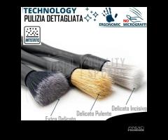 3 Pennelli Pulizia INTERNI Detailing Professionale