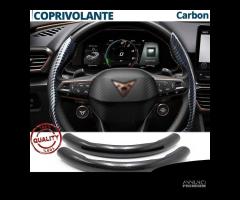 COPRIVOLANTE per CUPRA Effetto FIBRA CARBONIO Nero