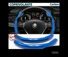 COPRIVOLANTE per ALFA ROMEO in FIBRA CARBONIO Blu