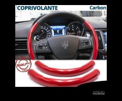 COPRIVOLANTE per MASERATI FIBRA CARBONIO Rosso