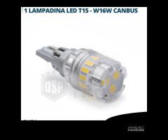 Lampadina LED T15 W16W CANbus Luce Potente 6500K - 8