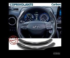 COPRIVOLANTE per HYUNDAI Effetto FIBRA CARBONIO