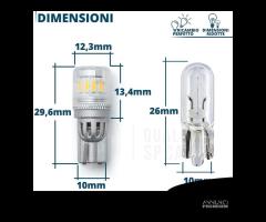 Lampadine LED T10 W5W CANbus Luce Bianco GHIACCIO - 8