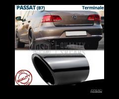 TERMINALE Scarico per Vw PASSAT B7 Finalino Nero