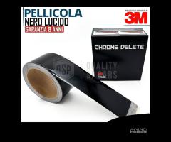 Pellicola Nero Lucido 3M Wrapping Copri Cromature