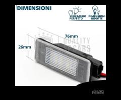 Placchette Luci Targa LED per PEUGEOT 807 Canbus - 9