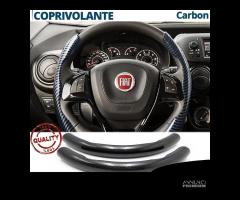 COPRIVOLANTE per FIAT Effetto FIBRA CARBONIO Nero