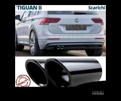 TERMINALI di Scarico VW TIGUAN 2 Acciaio INOX Nero