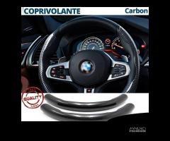 COPRIVOLANTE per BMW Effetto FIBRA CARBONIO Nero