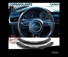 COPRIVOLANTE per AUDI Effetto FIBRA CARBONIO Nero