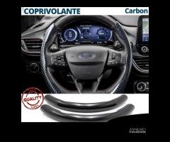 COPRIVOLANTE per FORD Effetto FIBRA CARBONIO Nero