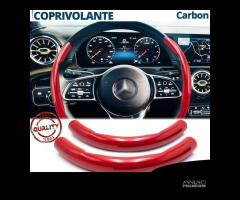 COPRIVOLANTE per MERCEDES FIBRA CARBONIO Rosso