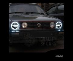 FARI Full LED Per VW GOLF MK2 Angel Eyes OMOLOGATI