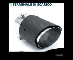 TERMINALE di Scarico Auto in Carbonio da 100 mm