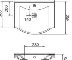 Lavabo 55x45 Serie Basic Karag