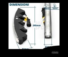 Luci Diurne LED DRL Universali Auto 29CM BIANCHE - 6