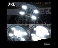 2 FARI Full LED 7'' PER VW MAGGIOLINO Bianco Puro