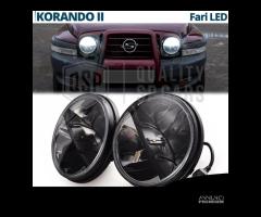 Coppia FARI LED 7'' PER SSANGYONG KORANDO 2 6500K