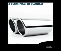 TERMINALI di Scarico in ACCIAIO Inox Cromato 63 MM