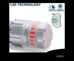 1 Lampadina LED P21/5W BAY15D CANbus ROSSA Potente - 9