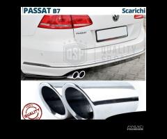 Coppia TERMINALI Scarico per VW PASSAT B7 CROMATI