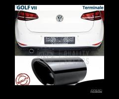 TERMINALE di Scarico VW GOLF 7 VII Finalino Nero