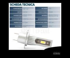 2 Lampade LED H7 per Alfa Romeo 166 Luci Bianche