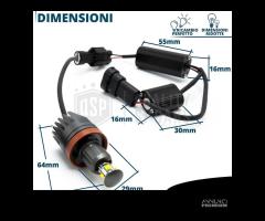 ANGEL EYES LED H8 Per BMW Luci Posizione Bianche - 10