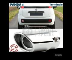 TERMINALE Scarico OVALE per FIAT PANDA 3 Cromato