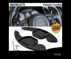 PALETTE Cambio al Volante per AUDI A6 C7 Leve Nere