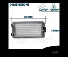 Luci Targa LED per Seat Omologate Luce Bianca - 8