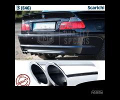 TERMINALI di Scarico per BMW Serie 3 E46 CROMATI