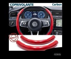 COPRIVOLANTE Per Volkswagen in CARBONIO Rosso