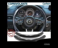 COPRIVOLANTE per MAZDA in FIBRA CARBONIO Nero