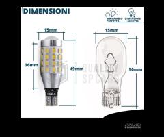 Lampadine RETROMARCIA Led T15 Canbus Luce Bianca